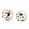 Rack Plating Eco-Friendly Brass Beads, Cadmium Free & Lead Free, Rondelle, Antique Silver, 7~7.5x4mm, Hole: 1.8mm