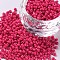 Baking Paint Glass Seed Beads, Camellia, 12/0, 1.5~2mm, Hole: 0.5~1mm, about 30000pcs/bag