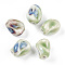 Handmade Porcelain Beads, Fancy Antique Glazed Porcelain, Nuggets, Light Green, 20~21x16~17x14~15mm, Hole: 2.5~3.5mm