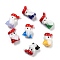 Handmade Lampwork Beads, Cartoon Style, for Christmas, Santa Claus, Mixed Color, 21~24x15.5~17x12~14mm, Hole: 2.5mm