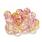 Transparent Spray Painting Crackle Glass Beads, Round, Gold, 8mm, Hole: 1.6mm, 300pcs/bag