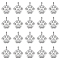 Unicraftale 20Pcs 304 Stainless Steel Charms, Paw Print Charm, Stainless Steel Color, 11.5x9x3.5mm, Hole: 1.6mm