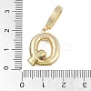 Brass Micro Pave Clear Cubic Zirconia Pendants KK-M289-01Q-G-3