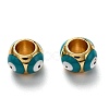 Brass European Enamel Beads LS-KK-B028-25G-A-1