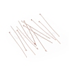 Brass Flat Head Pins KK-WH0058-03D-RG-3