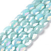Faceted Electroplated Glass Beads Strands GLAA-G092-D05-1