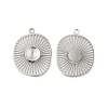 Non-Tarnish 304 Stainless Steel Pendant Cabochon Settings STAS-Q215-08P-1