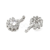 Brass Pave Clear Cubic Zirconia Charms CU-CBA9FFD-11P-09-2