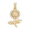 Valentine's Day Brass Micro Pave Clear Cubic Zirconia Pendants KK-D258-07G-07-1