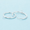 201 Stainless Steel Huggie Hoop Earring Findings STAS-P283-01N-S-2