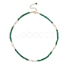 White Jade and Amethyst Necklaces NJEW-JN05340-5
