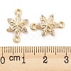 Brass Pave Clear Cubic Zirconia Connector Charms KK-Q789-10G-3