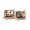 Natural Abalone Shell/Paua Shell Connector Charms KK-WH0031-05C-2