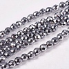 Electroplate Non-magnetic Synthetic Hematite Beads Strands G-J169B-4mm-02-1