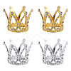 Olycraft 4Pcs 2 Colors Crown Alloy Display Ornaments FIND-OC0001-39-1