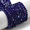 Electroplate Transparent Glass Beads Strands EGLA-A035-T4mm-L06-1