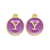 Golden Plated Alloy Enamel Charms ENAM-Q437-12Y-1