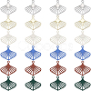 BENECREAT 24Pcs 6 Colors Alloy Pendants FIND-BC0003-28-1