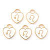 Light Gold Plated Alloy Enamel Pendants ENAM-R136-30-07-1