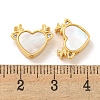 Brass Micro Pave Clear Cubic Zirconia Beads KK-P275-21G-3