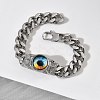 Eye 201/304 Stainless Steel Link Bracelets BJEW-F522-02P-03-1