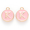 Golden Plated Alloy Enamel Charms ENAM-S118-07K-1
