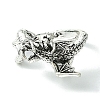 Dragon Alloy Open Cuff Rings X-RJEW-K275-22AS-2