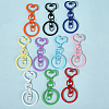 20Pcs 10 Colors Iron Keychain Clasps FIND-SC0017-35-5