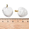 Natural Howlite Pendants G-G956-B28-G-3