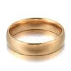 304 Stainless Steel Flat Plain Band Rings STAS-I160-B-G-2
