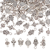90Pcs 6 Styles Tibetan Style Alloy Connector Charms FIND-AR0003-28-1