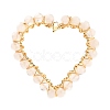 Heart Natural Faceted Rainbow Moonstone Pendants PALLOY-JF00511-03-1