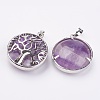 Natural Amethyst Pendants KK-K216-A05-2