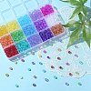 750Pcs 15 Colors Baking Paint Glass Beads Strands DGLA-YW0001-09-5