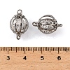 Iron Hollow Lantern Bead Cage Connector Charms IFIN-N014-02B-3