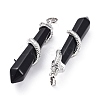 Natural Obsidian Big Pointed Pendants G-F696-B01-3