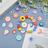 CHGCRAFT 20Pcs 20 Style Silicone Beads SIL-CA0002-81-5