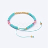 Adjustable Braided Bead Bracelets BJEW-JB05098-3