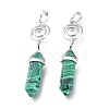 Synthetic Malachite Pointed Big Pendants G-D0021-01P-04-3
