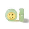 Transparent Spray Painted Glass Beads GLAA-I050-15G-2