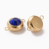 Golden Plated 304 Stainless Steel Pave Cubic Zirconia Links Connectors STAS-I169-02G-02-2