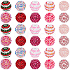 40Pcs 10 Colors Resin Rhinestone Beads RESI-PA0001-26B-1