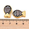 Baking Paint Opaque Glass Enamel Beads GL-CBA4370-01E-4