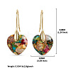Brass & Imperial Jasper Dangle Earrings WGB0E66-01-2