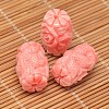 Dyed Carved Column Synthetic Coral Beads CORA-O004-01D-1