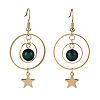 3Pairs Natural Tiger Eye Dangle Earrings EJEW-TA00656-5