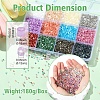 180G 12 Colors Glass Bugle Beads SEED-YW0002-79-3