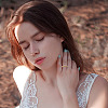 8Pcs 8 Style Brass Rotating Beaded Cuff Rings RJEW-SW0001-01-9