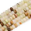 Natural Green Banded Calcite(Afghan Jade) Beads Strands G-L647-D03-4x6mm-2