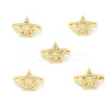 Rack Plating Brass Pave Cubic Zirconia Slide Charms KK-G464-02G-4